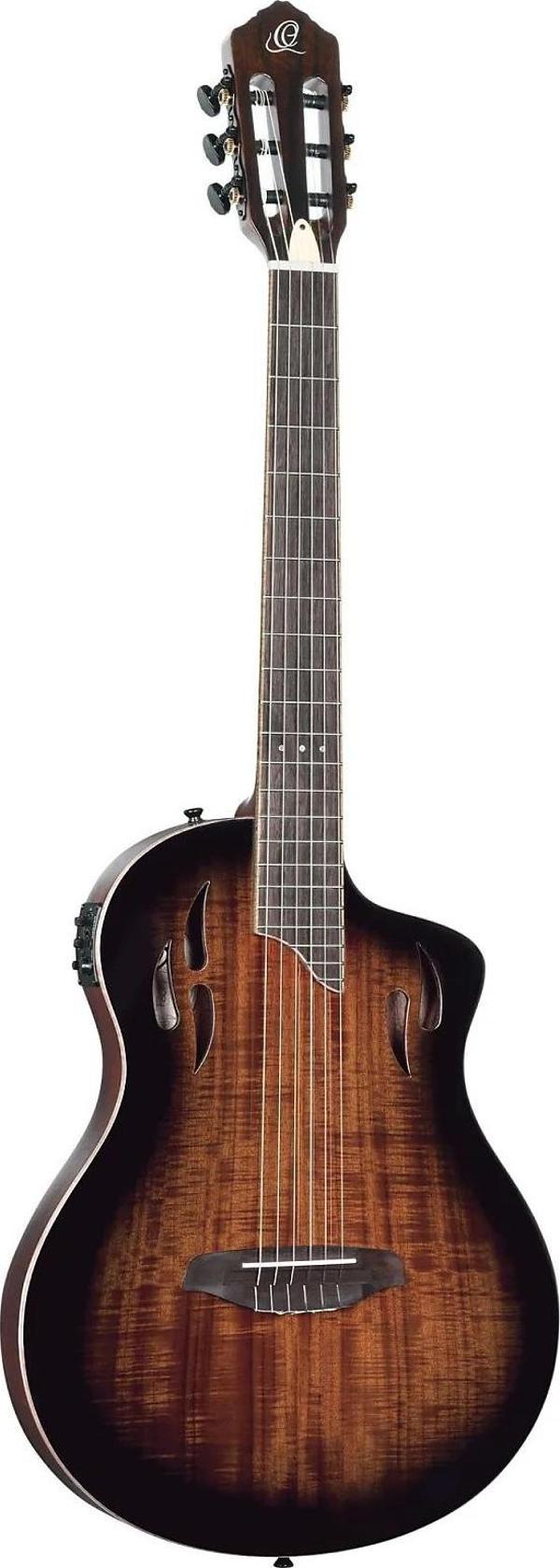 Ortega TourPlayer Deluxe RTPDLX-ACA Elektro Klasik Gitar (Acacia Burst) - Image 1