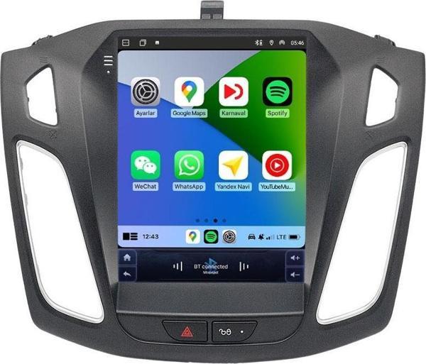 Maitech MTC-980 TS Ford Focus 3 4 Tesla Ekran 2011-2018 Model Uyumlu 4GB RAM 32GB HAFIZA Carplay Android Auto Destekli Multimedya Android Navigasyonlu Teyp
 - Image 1