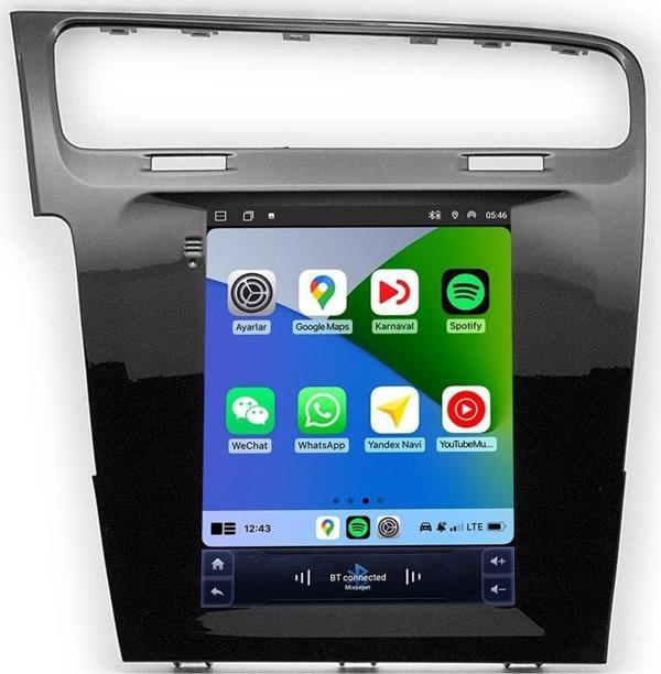 Maitech MTC-980 TS Volswagen Golf 7 Tesla Ekran 2012-2021 Model Uyumlu 4GB RAM 32GB HAFIZA Carplay Android Auto Destekli Multimedya Android Navigasyonlu Teyp
 - Image 1