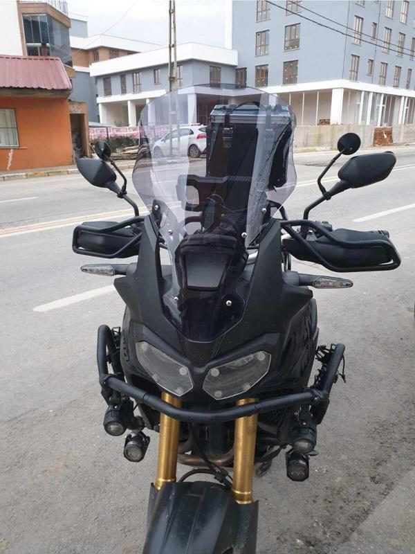 Honda Afrika Twin CRF 1000 Siperlik Ön Cam 2016 2020 Model 45cm Açıkfüme Renkli 4mm KISA CAM - Image 1