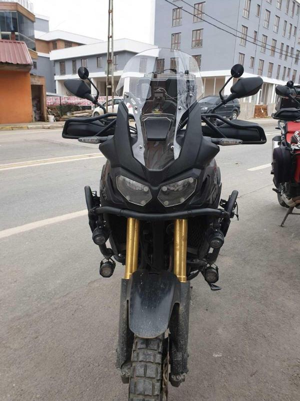 Honda Afrika Twin CRF 1000 Siperlik Ön Cam 2016 2020 Model 45cm Şeffaf Renkli 4mm KISA CAM - Image 1