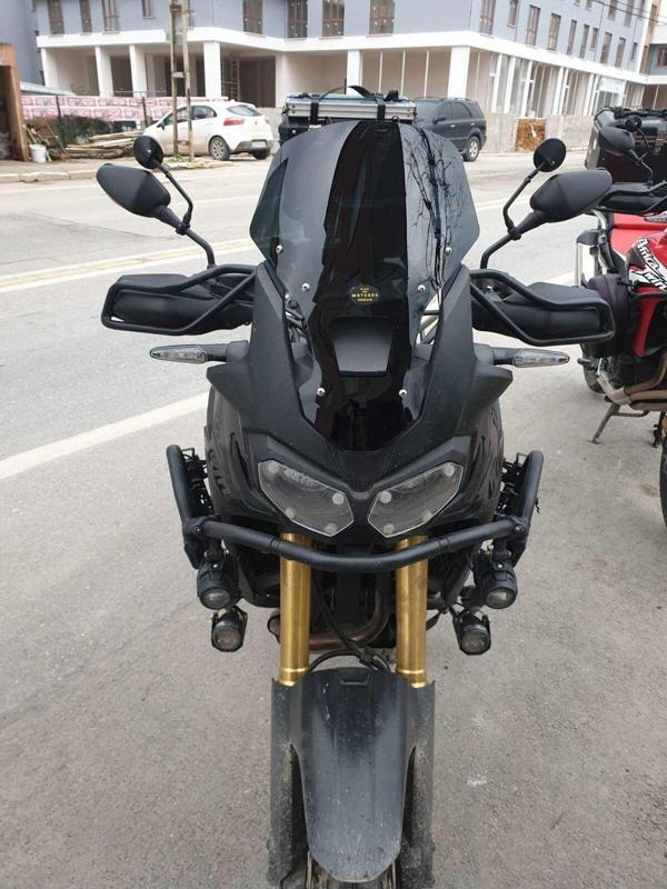 Honda Afrika Twin CRF 1000 Siperlik Ön Cam 2016 2020 Model 55cm Siyah Renkli 4mm UZUN CAM - Image 1