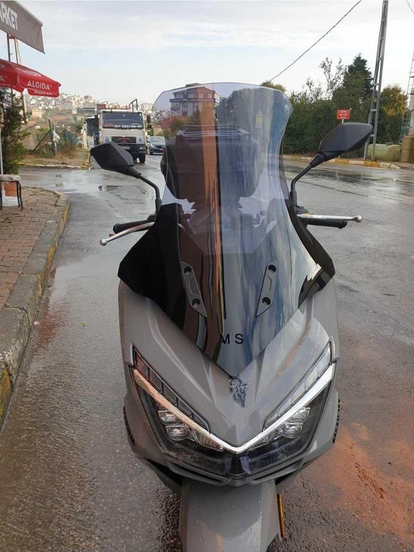 Mondial Strada 125 Siperlik Ön Cam 2023 2024 Model 75cm Açıkfüme Renkli 4mm UZUN CAM - Image 1