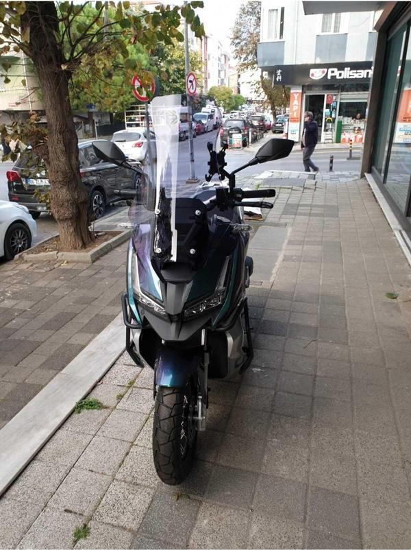 Barossa ADV 125 Siperlik Ön Cam 2024 Model 57cm Açıkfüme Renkli 4mm KISA SPOR CAM - Image 1