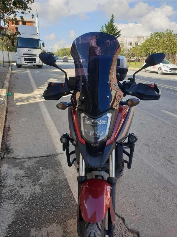 Honda Nc 700 750 X Siperlik Ön Cam 2016 2020 Model 50cm Siyah Renkli 4mm ORTA BOYLU CAM - Image 1