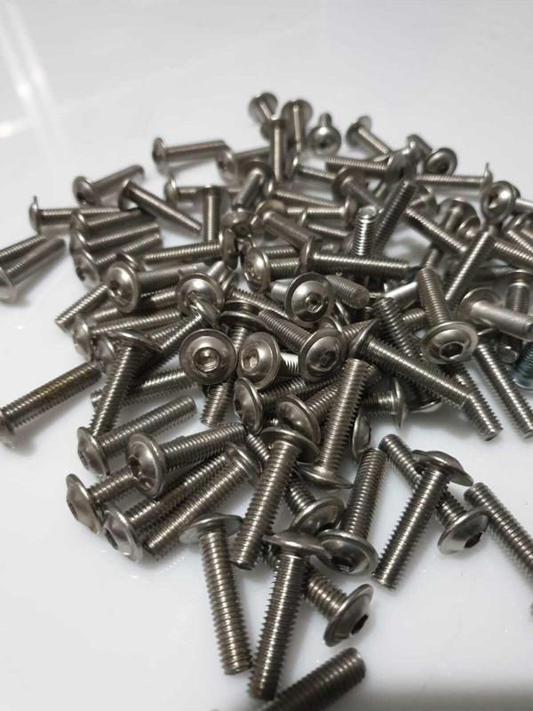 Motosiklet Camı Vida seti 5×2.5cm (4 Adet) Krom Renkli - Image 1