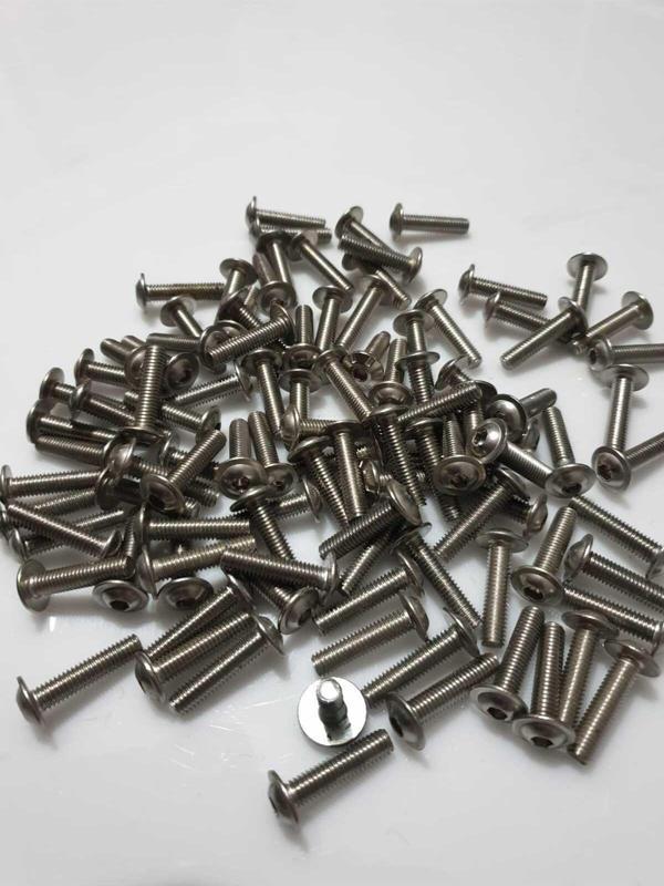 Motosiklet Camı Vida seti 5×2.5cm (50 Adet) Krom Renkli - Image 1