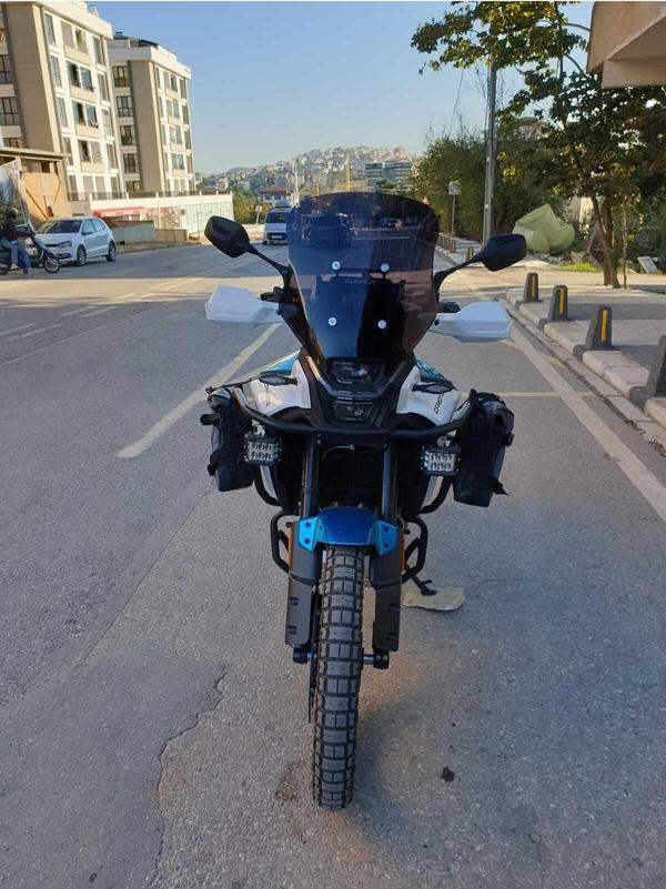CF MOTO 450 MT Siperlik Ön Cam 2024 Model 55cm siyah Renkli 4mm UZUN CAM - Image 1