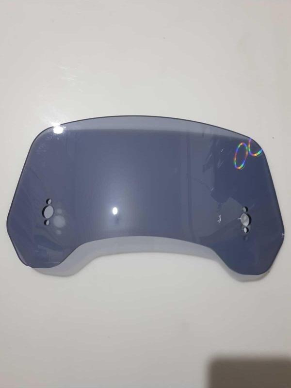 Rüzgar Saptırıcı Deflektör Camı 3 Delikli 33x15cm Yuvarlak Açıkfüme Renkli (SADECE CAM GÖNDERİLİR) - Image 1