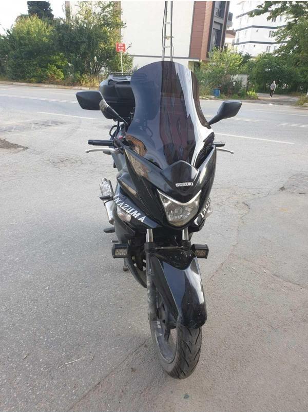 Suzuki İnazuma GW 250F Siperlik Ön Cam 2014-2017 Model 50cm Siyah Renkli 4mm - Image 1