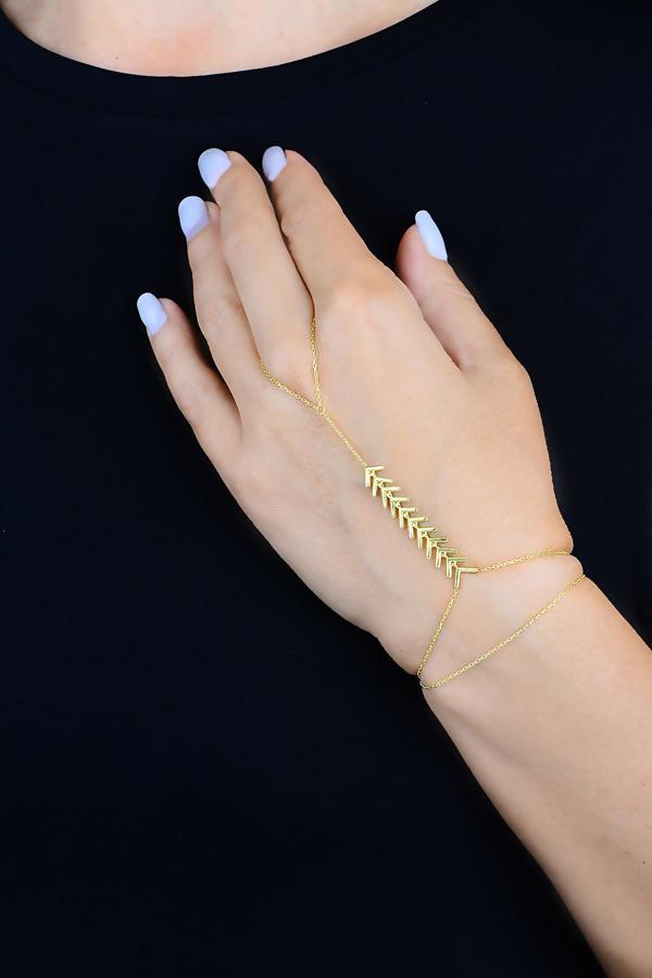 Gümüş altın yaldızlı çift sıra balık sırtı şahmeran [barcode] - Image 1
