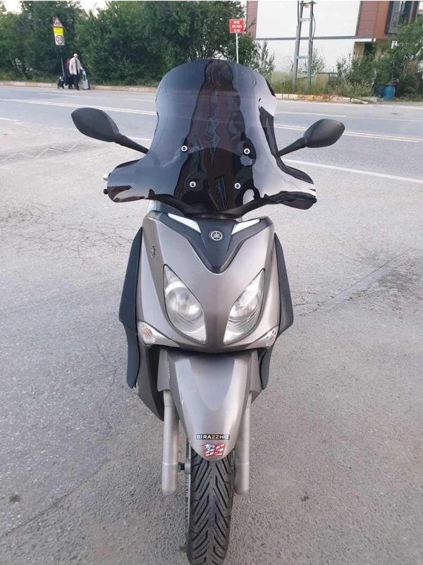 Yamaha Xcity 250 Siperlik Ön Cam 2011 2016 Model 50cm Siyah Renkli 4mm ELCİK KORUMALI - Image 1