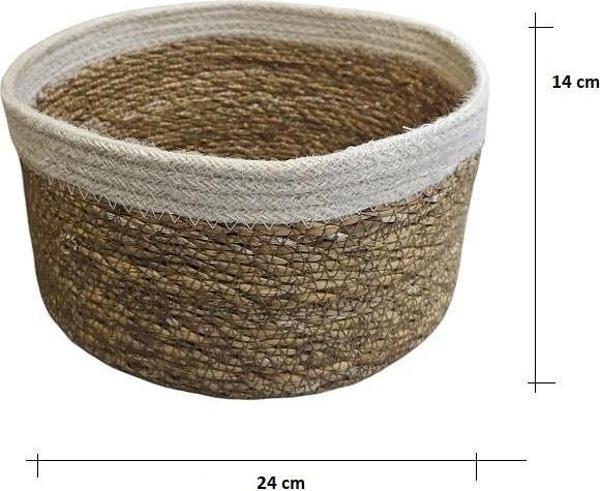Panalı Naturel Yuvarlark Organize Sepet XL Boy PNL-PH35XL - Image 1