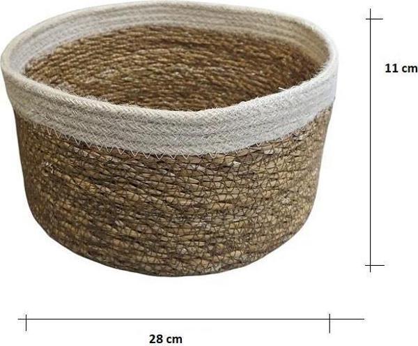Panalı Naturel Yuvarlark Organize Sepet XXL Boy PNL-PH40XXL - Image 1