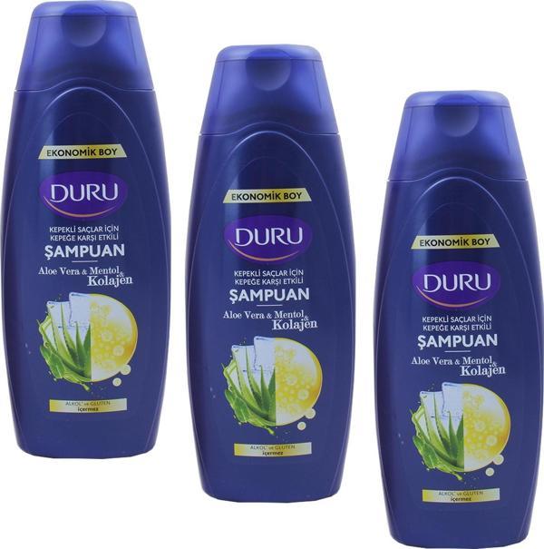 Duru Aloe Vera Mentol Kolajen Kepeğe Karşı Şampuan 700 ml 3 ADET - Image 1