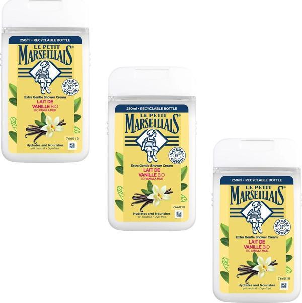 Le Petit Marseillais Vanilya Sütü Duş Jeli 250 ml 3 ADET - Image 1