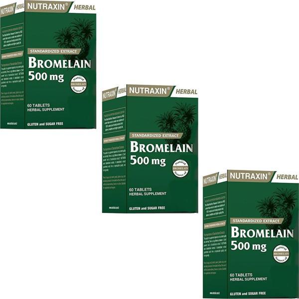 Nutraxin Bromelain 500 mg 60 Tablet 3 ADET - Image 1