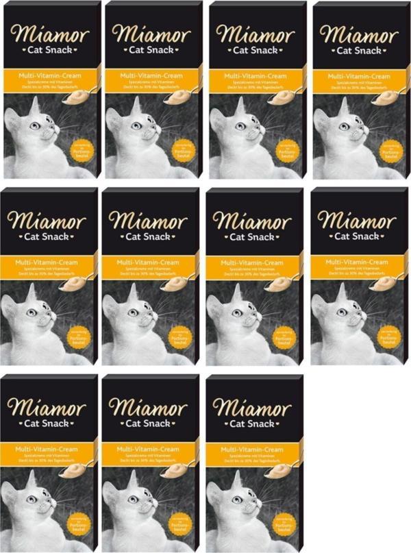 Miamor Cream Multi-Vitaminli Kedi Ödülü 6 X 15 Gr 11 Li Eko Paket - Image 1