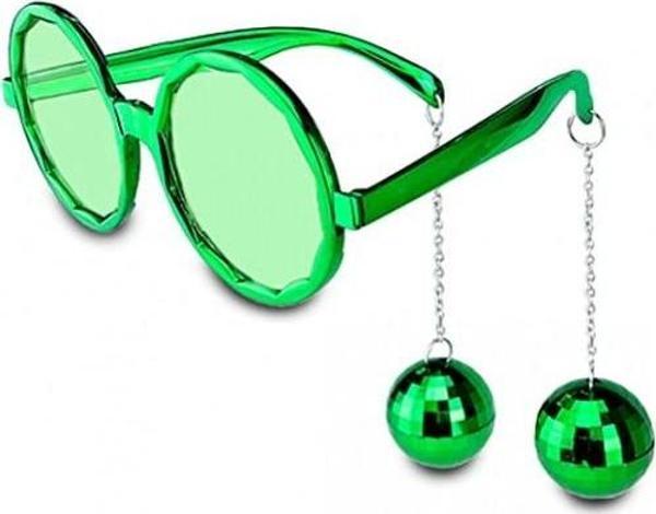 Disko Toplu Küpeli Parti Gözlüğü Yeşil Renk - Image 1