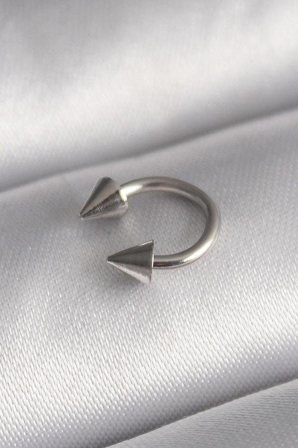 316L Çelik Gümüş Renk Halka Çivi Model Kadın Piercing - TJ-PR1366 - Image 1