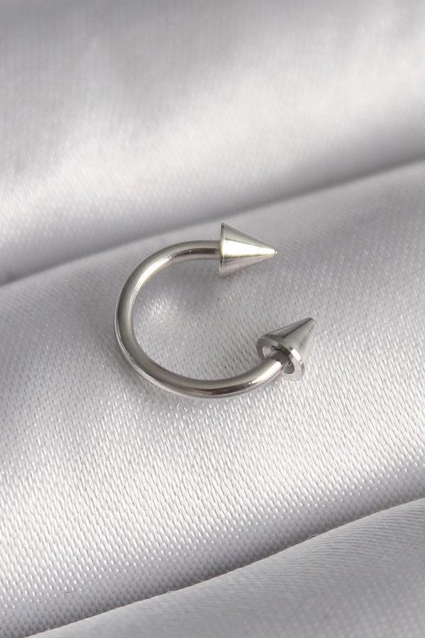 316L Çelik Gümüş Renk Halka Çivi Model Kadın Piercing - TJ-PR1367 - Image 1