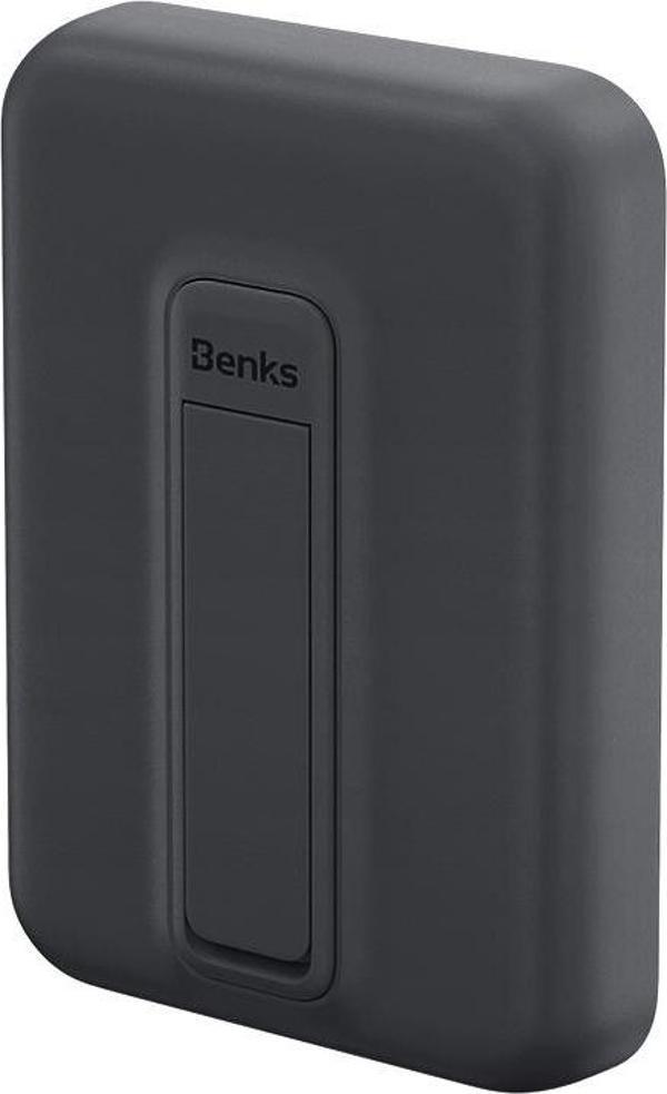 Benks Magsafe Powerbank Mp09 Magnetik Standlı İnce Tasarımlı Powerbank 6000Mah 5W Siyah - Image 1