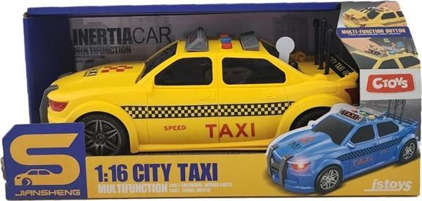 Ctoy Oyuncak  Işıklı ve Sesli Sürtmeli Taxi JS124D - Image 1