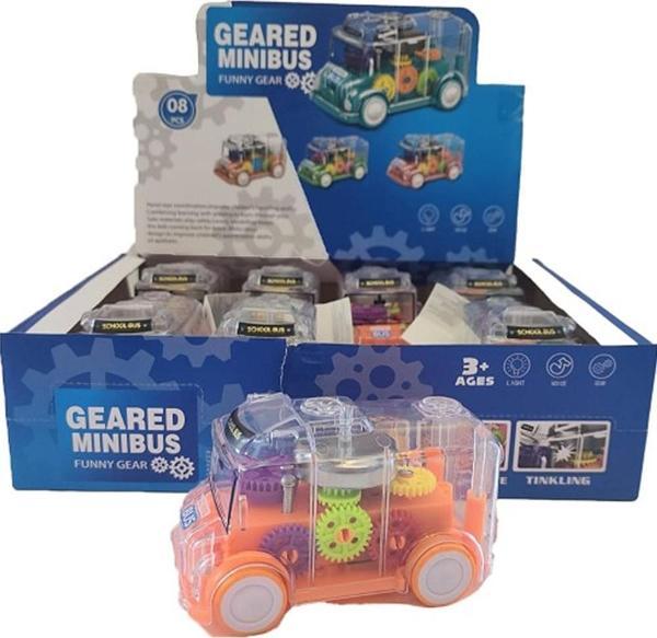Ctoy Oyuncak Işıklı ve Sesli Şeffaf Minibüs Sr878-06 (Karışık Renk 1 Adet) - Image 1