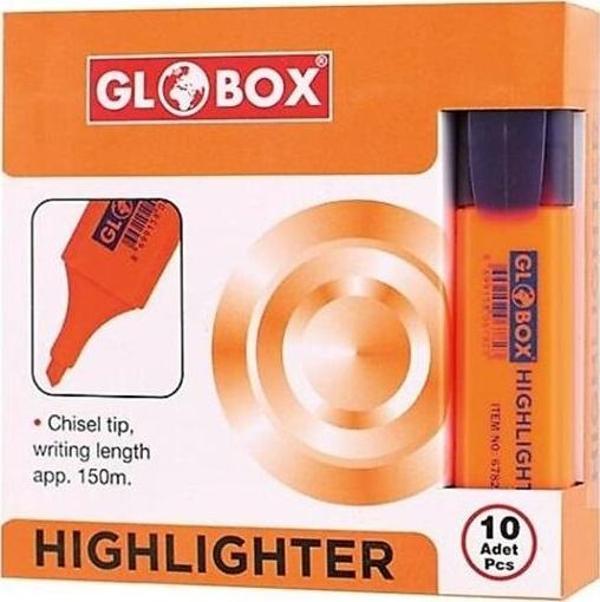 Globox Fosforlu Kalem (İşaret Kalemi) Turuncu 6787 (10 Lu Paket) - Image 1