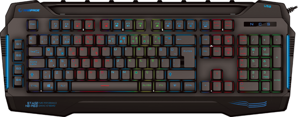 Stage Rgb Renk 4 Makro Fonksiyon Sese Duyarlı Işıklı Q Mik Çıkışlı Kablolu Oyuncu Klavyesi Kb-R63 - Image 1