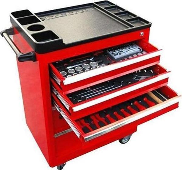 İzeltaş 8235006121 5 Çekmeceli Partner Takım Dolabı Dolu 118 Parça - Image 1