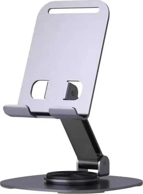 360° Dönen Metal Masaüstü Tablet ve Telefon Standı Açılı, Katlanabilir Telefon ve Tablet Tutucu - Image 1