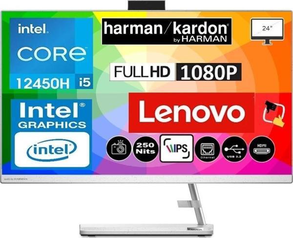 Ideacentre 24IAP7 Intel Core I5-12450H 16GB 1tb SSD UHD Graphics 24'' Fhd IPS W11P F0GH01GDTR Bilgisayar+ Snertech - Image 1