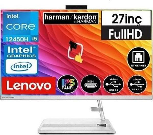 Lenovo Ideacentre Aıo 3 27IAP7 Intel Core I5 12450H 16GB 1tb HDD + 512GB SSD Windows 11 Pro 27'' Fhd All In One Bilgisay - Image 1