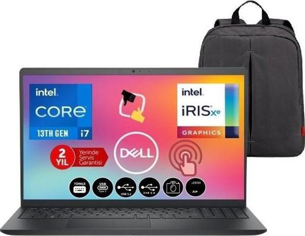 Inspiron 3530 Intel Core İ7-1355U 32GB 512 SSD Fhd 15.6" Dokunmatik Freedos Taşınabilir Bilgisayar+Snertech Çanta - Image 1