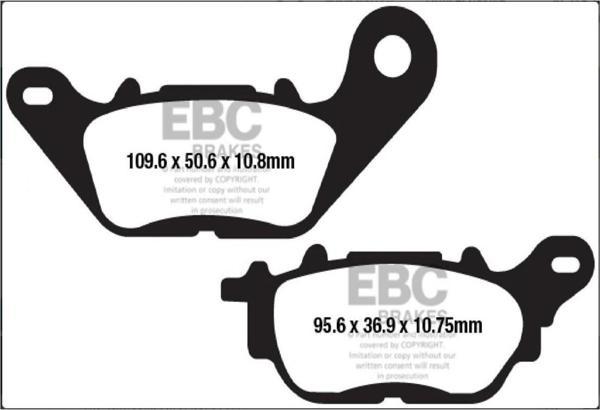 Ebc Arka Fren Balatası Yarı Sinter Fa662v Yamaha Yzf-r25 Abs - Image 1