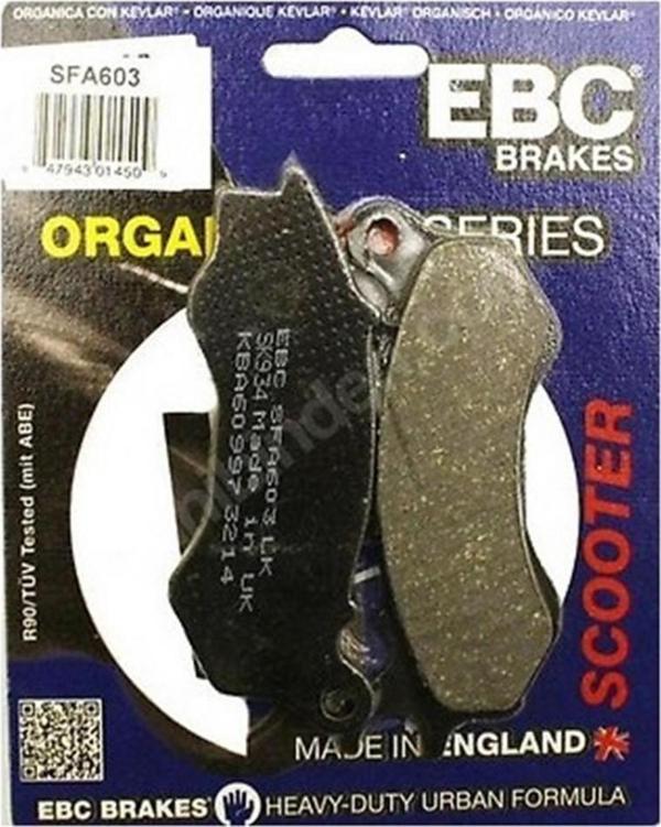 Ebc Organik Fren Balatası Sfa603 2012-2017 Honda Pcx150 Uyumlu Ön Fren Balatası - Image 1