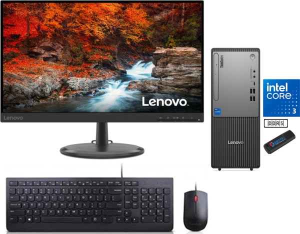 Lenovo Thinkcentre Neo 50T Gen 5 Intel Core I3-13100 16GB Ddr5 4tb SSD Fhd 23.8 Mon. WİN11PRO Masaüstü Blgisayar NEO12UB0009TRMW10+ZETTAUSBBELLEK - Image 1