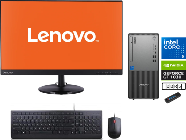 Lenovo Thinkcentre Neo 50T Gen 5 Intel Core I5 13400 64GB Ddr5 1tb SSD 4GB/GT1030 23.8mon Freedos Masaüstü Blgisayar NEO12UB000ETRN23+ZETTAUSBBELLEK - Image 1