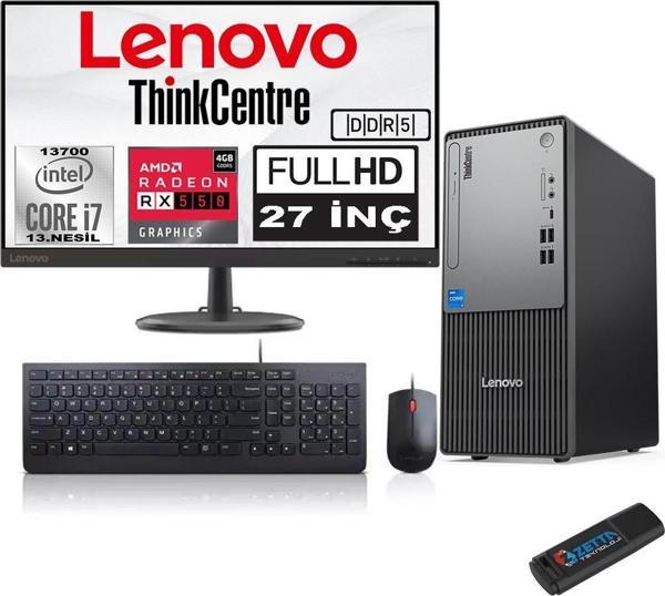 Lenovo Thinkcentre Neo 50T Gen5 Intel Core I7 13700 16GB Ddr5 4tb SSD 27 Inç Monitör Freedos Radeon RX550 5502712UB000LTRF05+ZETTA Flash Bellek - Image 1