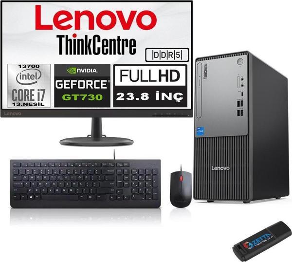 Lenovo Thinkcentre Neo 50T Gen5 Intel Core I7 13700 64GB Ddr5 1tb SSD 23.8 Inç Monitör Windows 11 Pro Nvidia GT730 7302412UB000LTRW23+ZETTA Flash Bellek - Image 1