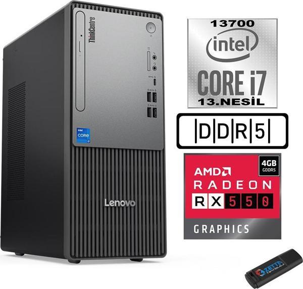 Lenovo Thinkcentre Neo 50T Gen5 Intel Core I7 13700 64GB Ddr5 256GB SSD Windows 11 Pro Radeon RX550 55012UB000LTRW21+ZETTA Flash Bellek - Image 1