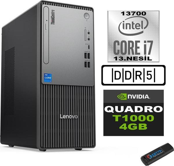 Lenovo Thinkcentre Neo 50T Gen5 Intel Core I7 13700 64GB Ddr5 4tb SSD Windows 11 Pro Quadro T1000 100012UB000LTRW25+ZETTA Flash Bellek - Image 1