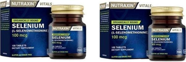 Nutraxin Selenium 100 Mcg 100 Tablet X 2 Adet - Image 1