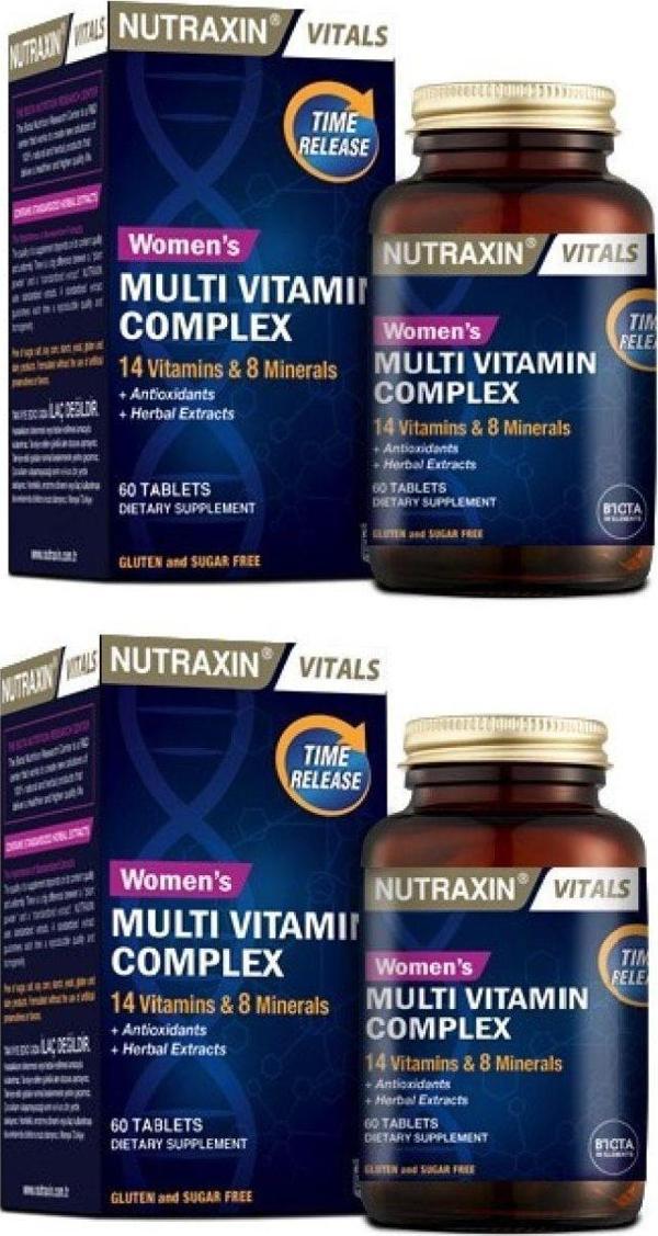 Nutraxin Women'S Multi Vitamin Complex 60 Tablet X 2 Adet - Image 1
