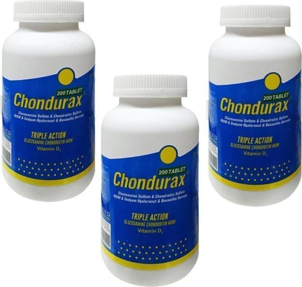 Chondurax Glukozamin Konroitin Msm Triple Action D3 Vitamin 200 Tablet X3 Adet - Image 1