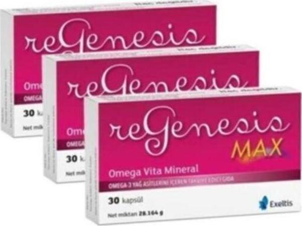Exeltis Regenesis Max Omega 3 30 Kapsül 3'Lü Paket - Image 1