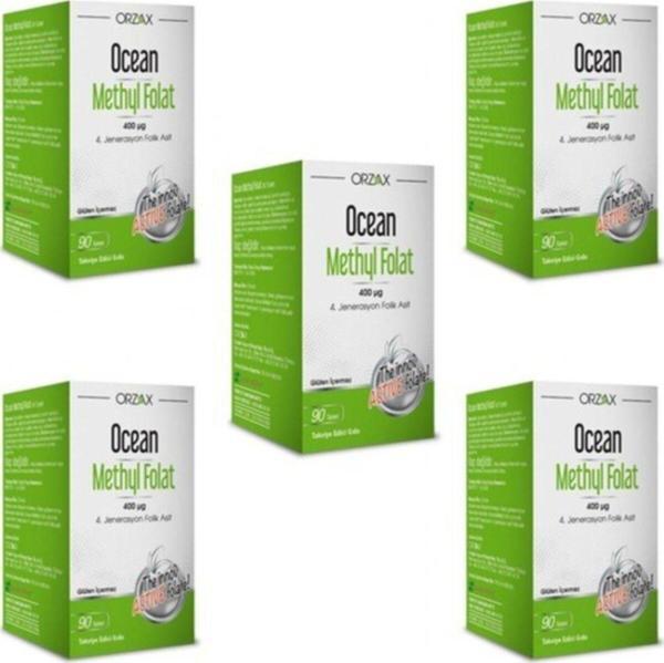 Ocean Methyl Folat 400 Mcg 30 Tablet X5 Adet - Image 1