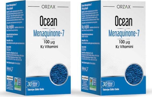 Ocean Mk-7 100 Mcg K2 Vitamini 30 Kapsül X2 Adet - Image 1