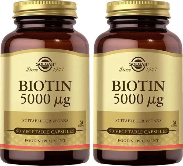 Solgar Biotin 5000 Mcg 50 Bitkisel Kapsül 2 Adet - Image 1